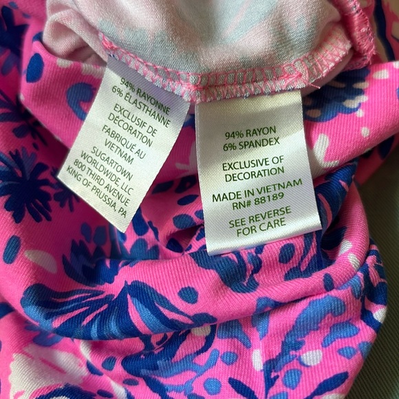 Lilly Pulitzer Bowen Halter Top Tank Havana Pink Turtle Tidepool Women’s XL - Picture 8 of 8